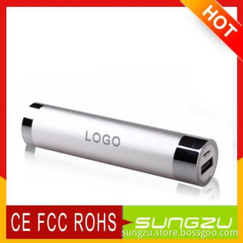 Portable 2200 mah smallest power bank phone with 18650 battery